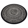 Dywan koło SZNURKOWY SIZAL FLAT 48834690 Kropki, czarny