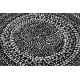 Okrúhly koberec FLAT 48834591 SISAL Bodky čierna