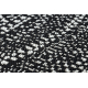 Kulatý koberec FLAT 48834690 SISAL Tečky černý