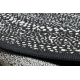 Carpet round FLAT 48834690 SISAL Dots black