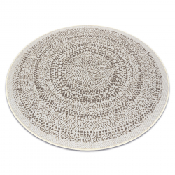 Matta runda FLAT 48834866 SISAL Prickar kräm