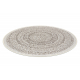 Carpet round FLAT 48834866 SISAL Dots cream