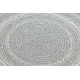 Alfombra de cuerda sisal FLAT círculo 48837637 Boho, trenza gris