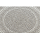 Kilimas Apskritas kilimas sizalio virvelės FLAT 48837686 Boho, pynė, pynė smėlio spalvos 