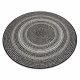 Carpet round FLAT 48837690 SISAL Boho, braid black