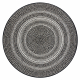 Килим кръг канап SIZAL FLAT 48837690 Бохо, плитка черно