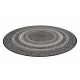 Carpet round FLAT 48837690 SISAL Boho, braid black