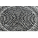 Alfombra de cuerda sisal FLAT círculo 48837690 Boho, trenza negro