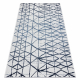 Carpet COLOR 47278306 SISAL lines, triangles beige / blue