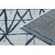 Carpet COLOR 47278306 SISAL lines, triangles beige / blue