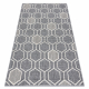Tappeto SPRING 20404332 Hexagon, di corda, ad anello - grigio