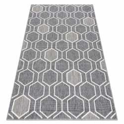 Tapete de lã POLONIA Loare Quadro velvet azul escuro 