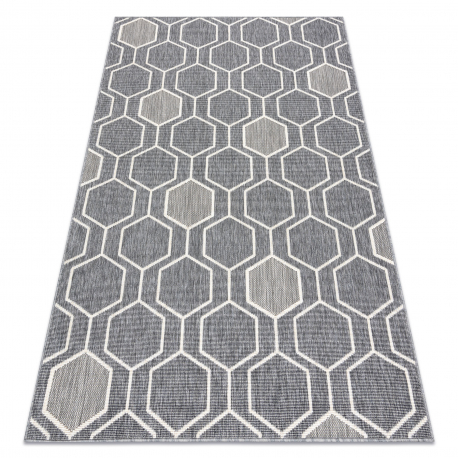 grau einfach zu reinigen Moderne SISAL Teppich "SPRING" Dreiecke geschlungen 