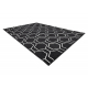 Covor SPRING 20404993 Hexagon sisal, buclat - negru
