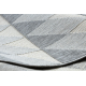 Tappeto SPRING 20406332 quadri triangoli, di corda, ad anello - grigio