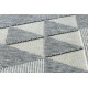Koberec SPRING 20409332 trojúhelníky sisalový, smyčkový - šedý