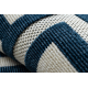 Dywan SPRING 20421994 labirynt, sznurkowy, pętelkowy - krem / niebieski