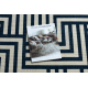 Szőnyeg SPRING 20421994 labirintus szizál, hurkolt - krém / kék