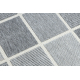 Matta SPRING 20426332 kvadrater ram sisal, ögla - grå