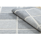 Carpet SPRING 20426332 squares frame sisal, looped - grey