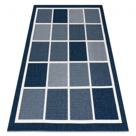 Carpet SPRING 20426994 squares frame sisal, looped - grey