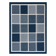 Paklājs SPRING 20426994 kvadrāti, rāmis rindas, cilpu - zils