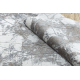 Tæppe NOBLE moderne 1515 64 marmor, geometrisk - Strukturelle, to niveauer af fleece fløde / grå