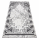 Tapete NOBLE moderno 1517 65 Quadro, grego, mármore - Structural dois níveis de lã cinza creme / cinzento