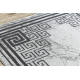 Preproga NOBLE sodobni 1517 65 Okvir, Grški, marmor - Strukturni, dve ravni flisa krem / siva