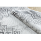 Tapete NOBLE moderno 1517 65 Quadro, grego, mármore - Structural dois níveis de lã cinza creme / cinzento