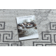 Modern NOBLE Teppich 1517 65 Rahmen, griechisch, Marmor - Strukturell zwei Ebenen aus Vlies creme / grau