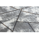 Tapete NOBLE moderno 1518 67 vintage, geométrico - Structural dois níveis de lã cinza creme / cinzento