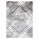 Paklājs NOBLE moderns 1520 45 Nodiluma efekts, ģeometriskas, rindas, struktūra - divi sariņu līmeņi pelēks
