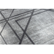 Dywan NOBLE nowoczesny 1520 45 Przecierany, geometryczny, linie - Strukturalny, dwa poziomy runa szary