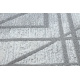 Modern NOBLE matta 1520 45 Vintage, geometrisk, rader - structural två nivåer av hudna grå