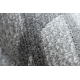 Tapete NOBLE moderno 1520 45 vintage, geométrico, linhas - Structural dois níveis de lã cinza cinzento