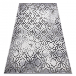 Modern NOBLE Teppich 1532 45 Vintage, Marokkanisches Spalier - Strukturell zwei Ebenen aus Vlies grau