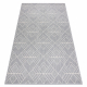 Tappeto SIZAL FLAT 48731637 Quadri Rombi, Geometrico grigio / crema