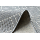 Fonott sizal flat szőnyeg 48731637 Négyzetek rombusz, геометричен szürke / krém