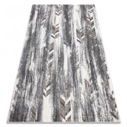 сучасний NOBLE килим 9732 47 Ялинка vintage - Structural два рівні флісу сірий / бежов 