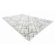 Covor sisal Flat 48731960 Pătrate caro, geometriai cremă / gri