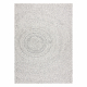 Fonott sizal flat szőnyeg 48832367 Körök, pontok krém / szürke
