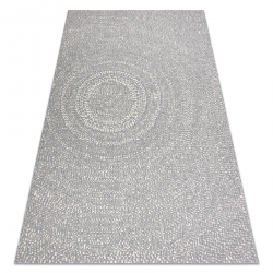 Carpet SISAL FLAT 48832637 Circles, dots grey / cream