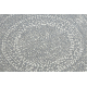 Χαλί σιζάλ FLAT 48832637 Κύκλοι, κουκκίδες γκρι / κρέμα