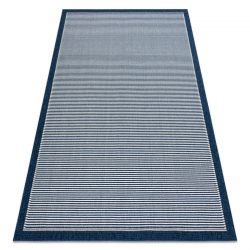 Tapijt SPRING 20411994 lijnen , kader Sisal , lus - blauw