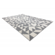 Koberec SPRING 20414332 trojúhelníky sisalový, smyčkový - šedý / krém