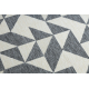 Tappeto SPRING 20414332 triangoli, di corda, ad anello - grigio / crema