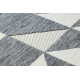Alfombra SPRING 20414332 Sisal triángulos, bucle - gris / crema
