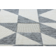 Tappeto SPRING 20414332 triangoli, di corda, ad anello - grigio / crema