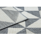 Koberec SPRING 20414332 trojúhelníky sisalový, smyčkový - šedý / krém